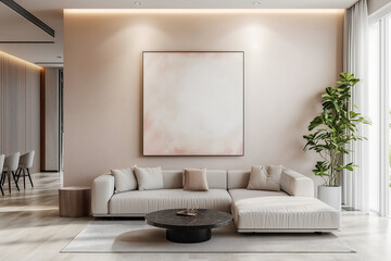 Fototapeta premium Modern living room with sofa and contemporary design