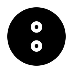 Kebab Menu Circular Outline Icon Vector