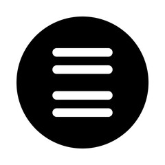 Oreo Menu Circular Outline Icon Vector