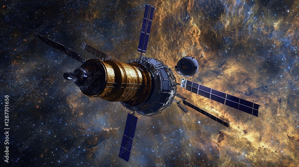 Canvas Prints spacecraft designed for traveling to distant nebulae, with an innovative propulsion system that can 