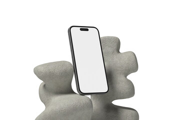 Realistic mobile smartphone mockup on white background