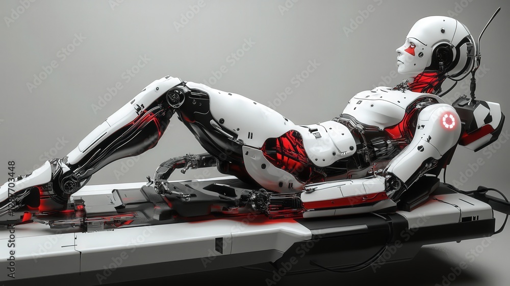 Poster surgical robot with advanced precision capabilities. explain how it helps surgeons perform minimally
