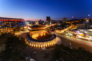 dongdaemun gate,Heunginjimun Gate, in night seoul korea, February 3, 2025