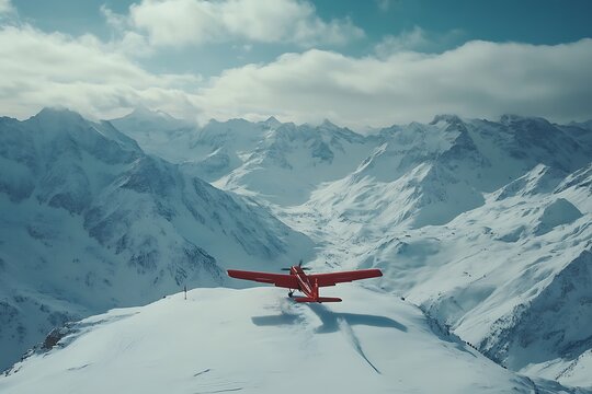 Mountain Flight, Snow, Plane - Powered by Adobe
