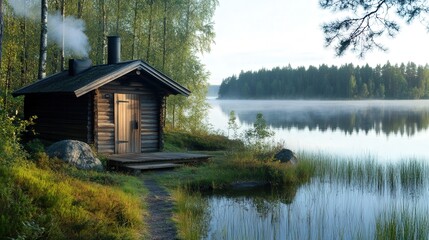 Obraz premium Finland, including the significance of sauna, Finnish design, and the celebration of Midsummer festivities.