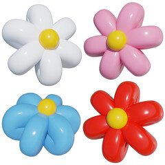 colorful balloon flower 3D graphic