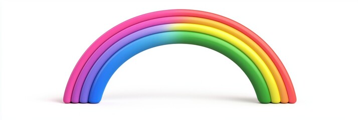 Of rainbow Saint Patricks Day isolated on white