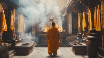 Tibetan Buddhism, where monastic life, prayer flags, and sacred rituals hold profound cultural value