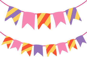 Obraz premium Flag Birthday Party Illustration Flat Color
