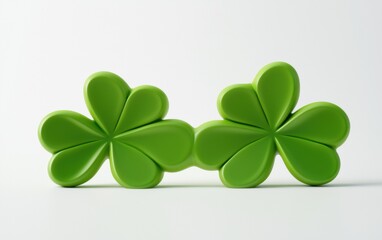 Of shamrock Saint Patricks Day isolated on white