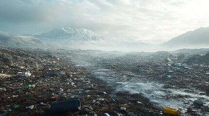 Skies on the mountain garbage

