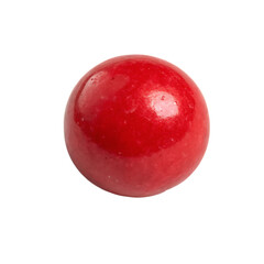 Red gumball isolated on transparent background