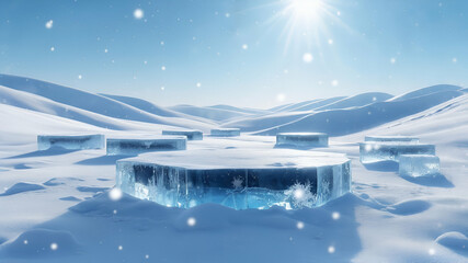 winter landscape with snow