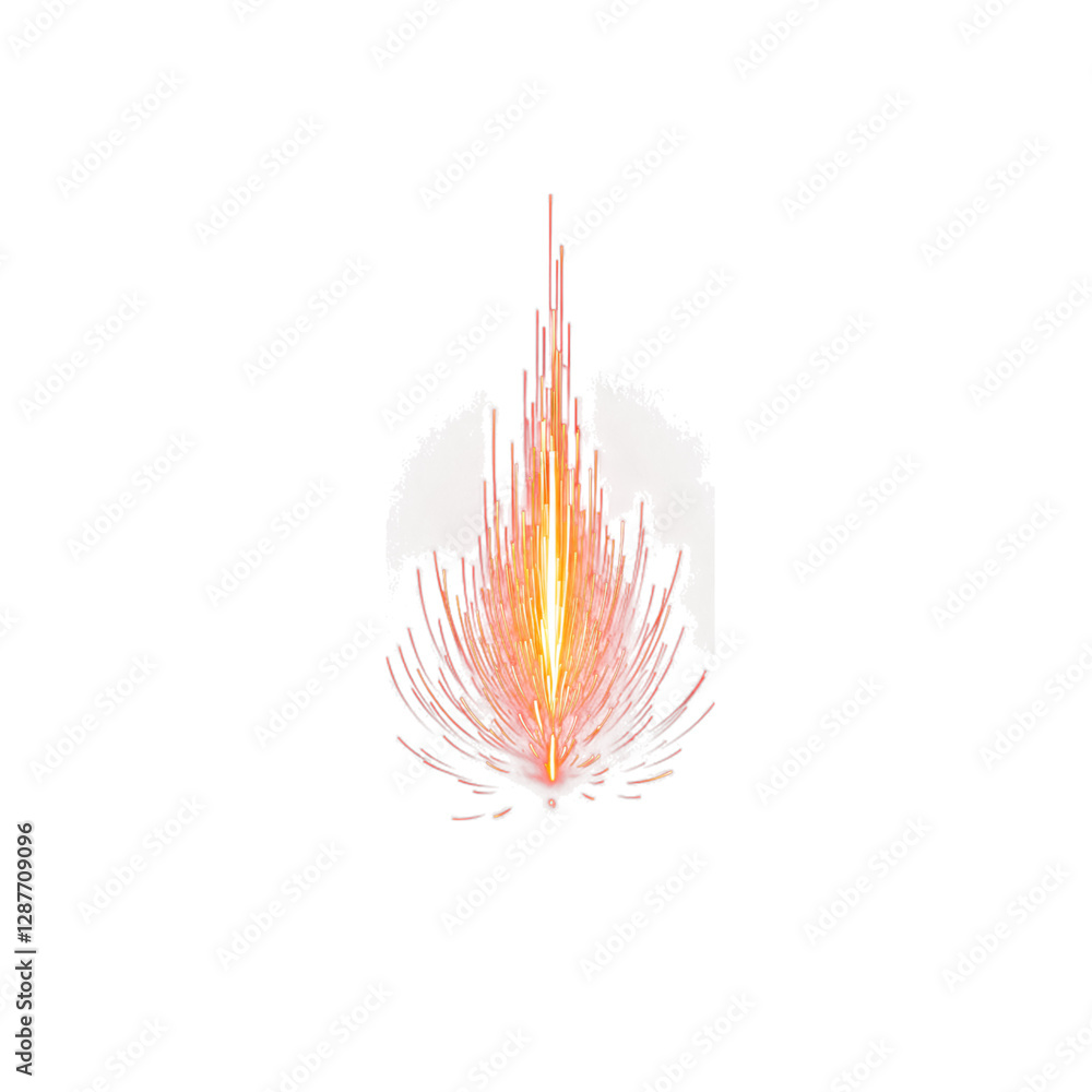 Poster abstract fiery burst effect with transparent background