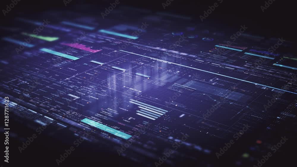 Poster dynamic data visuals for business info graphics, animated charts, and data-driven insights for a bus