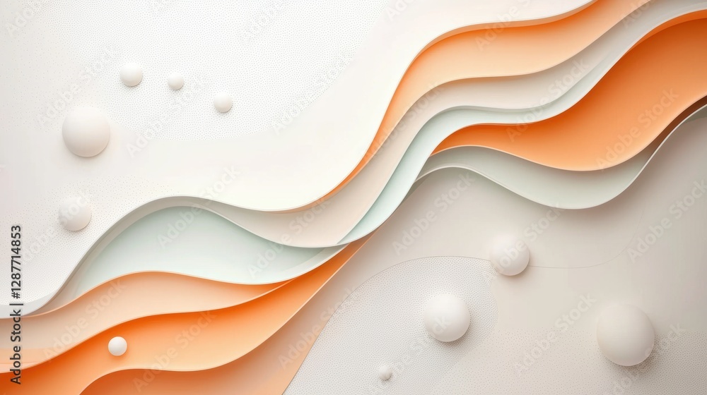 Poster an abstract background with smooth gradients and flowing lines, creating a sense of movement, fluidi