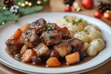 Festive Beef Stew with Potatoes