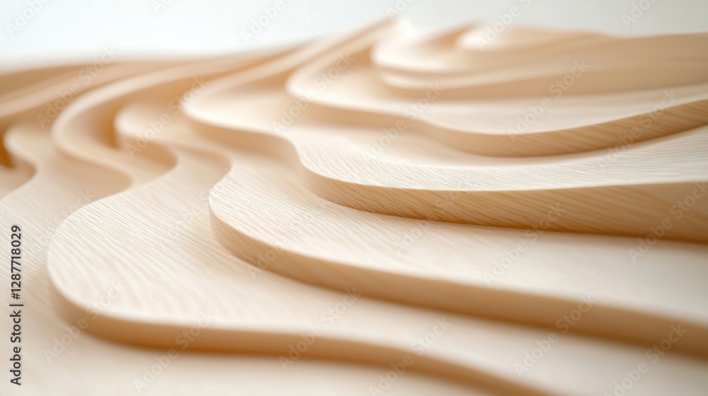 Poster a close up shot of a textured surface with wave like patterns, suggesting the natural rhythms and cy