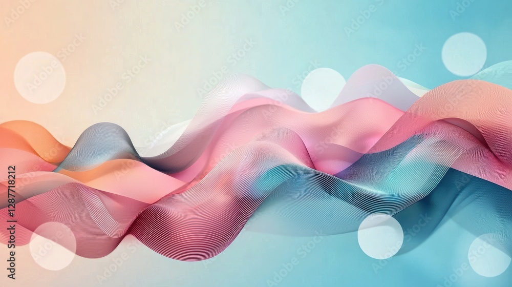 Poster a colorful visualization of music with pulsating waves and abstract shapes reacting to the rhythm an