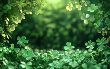 Saint Patrick Day forest 3d background