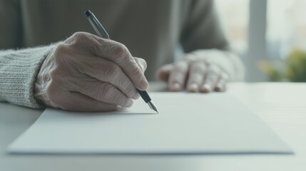 Dementia symptoms in an elderly person struggling to recall recent events. Featuring memory gaps and confusion