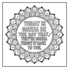 Fototapeta premium Oasis Quote Mandala Coloring Book for Kids and Adults