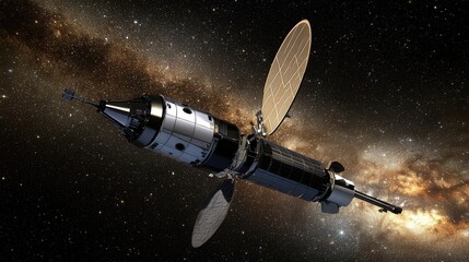 Obraz premium spacecraft built for interstellar probes, capable of launching small, self-sufficient vehicles to distant star systems