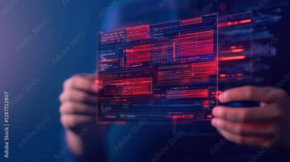 Poster cloud storage globalization communication network digital interface with data visualization and anal