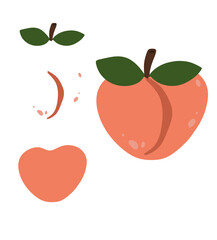 Peach have pictures that are completely connected. and which are separated into pieces