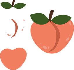 Peach have pictures that are completely connected. and which are separated into pieces