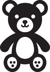 Teddy bear silhouette Vector illustration isolated on white background
