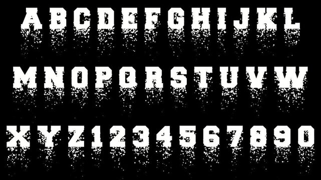 Alphabet white snow video effects