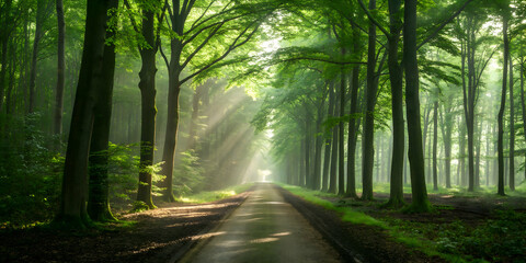 Obraz premium morning in the woods