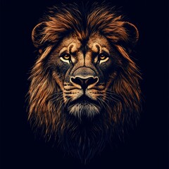 Fototapeta premium Majestic Lion Portrait