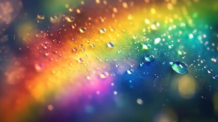 Obraz premium rainbow forming after light passes through a mist of water droplets.