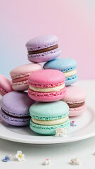 macaroons on a wooden table