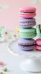 colorful macaroons on the table