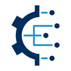 Connection Blue Color Icon