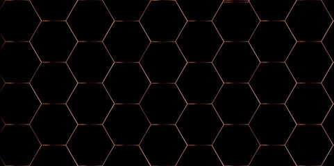 Abstract technology background with hexagons. modern geometric hexagon shape Poster, wallpaper, Landing page. geometric hexagonal, triangle, shape. Vector illustration. can be used in cover design.