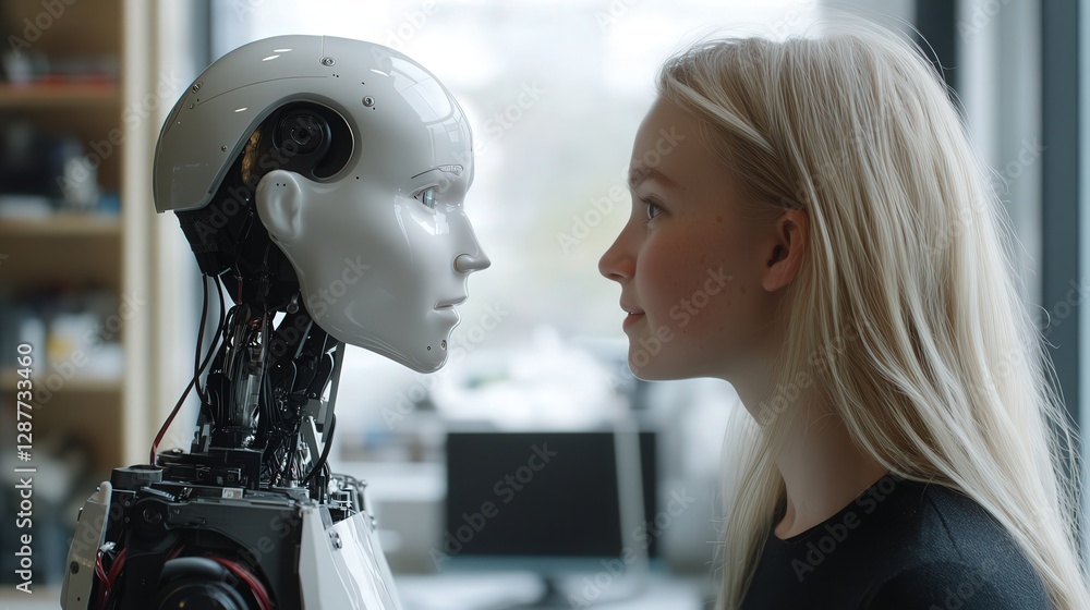 Poster advanced humanoid robot with ai-enhanced interaction capabilities