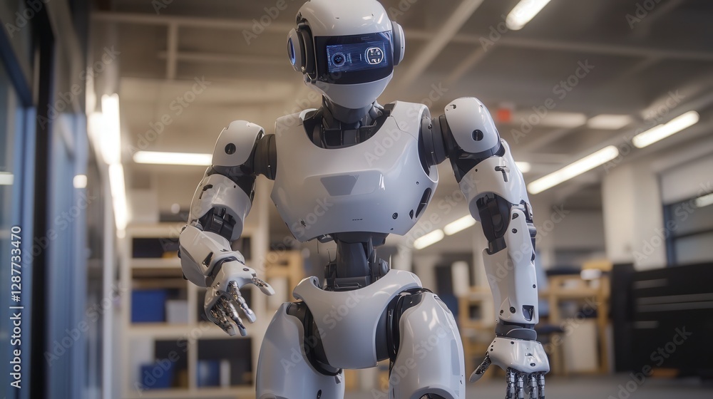 Poster advanced humanoid robot with ai-enhanced interaction capabilities