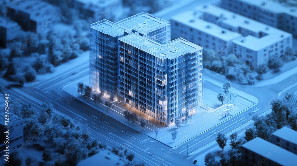 Poster ai system that analyzes architectural blueprints and automatically generates realistic renderings of