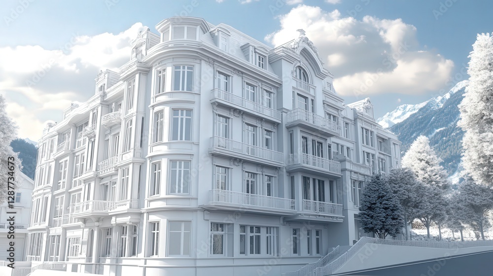 Poster ai system that analyzes architectural blueprints and automatically generates realistic renderings of