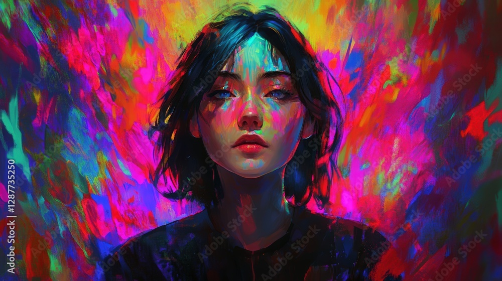 Poster ai system that generates art based on mood analysis, automatically selecting colors, patterns, and b