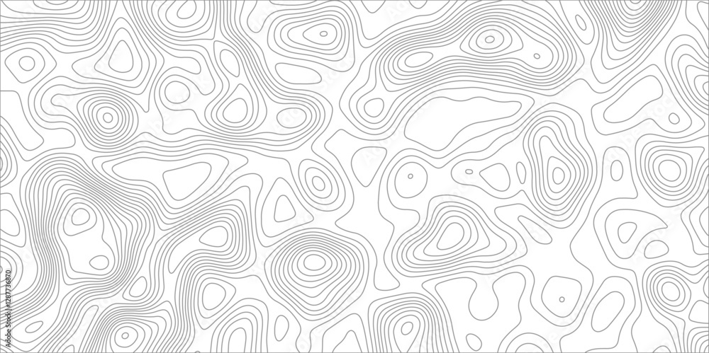 Poster abstract background with topographic map white background. the stylized height of the topographic ma