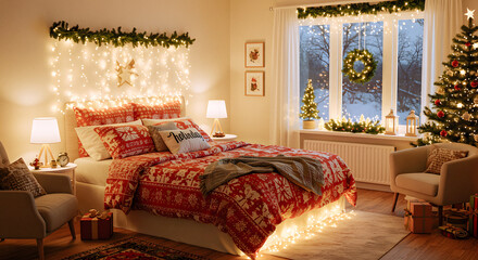 Cozy Christmas Bedroom