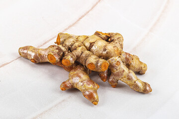 Fresh young Tumeric root heap