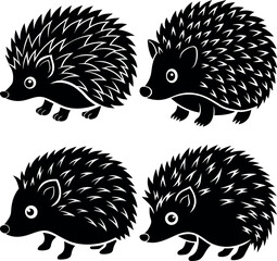 Hedgehog Silhouette Vector Icon Ideal for Nature & Conservation Projects.