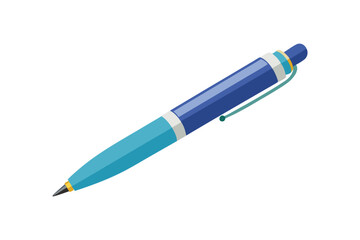 A vector illustration of ballpoint pen on white background