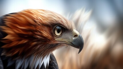 Naklejka premium Portrait of bald eagle, symbol of America
